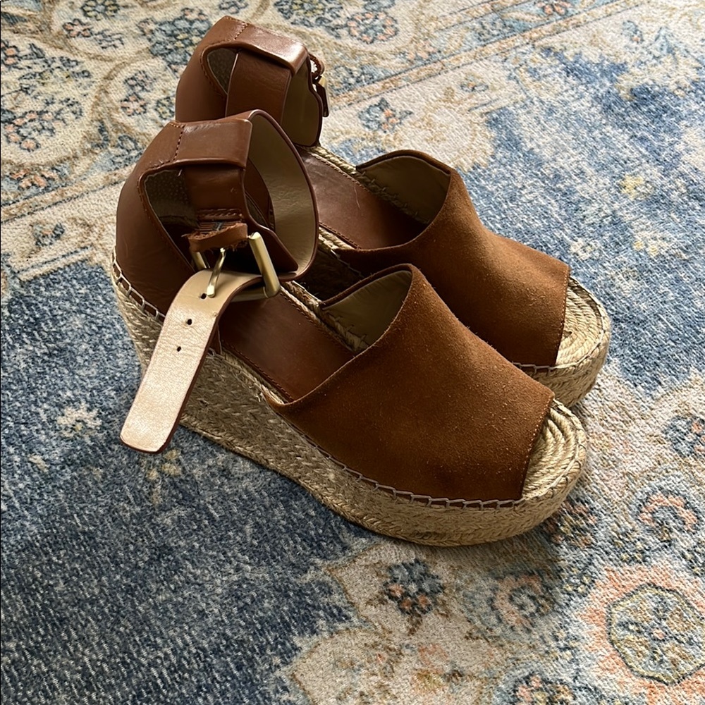Marc Fisher Adalyn Espadrille Shoes with Suede Finish Sz 6.5